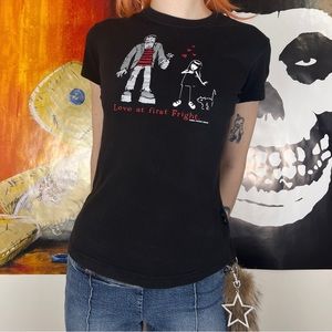 Emily the Strange "Love at First Fright" Frankenstein Baby Tee / Size Small